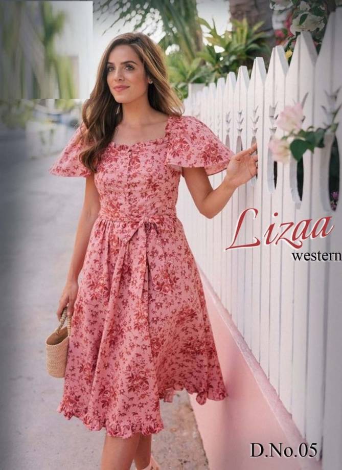 LIZAA WESTERN Latest Fancy Designer Party Casual Wear Western Poli Rayon Digital Print One Pice Collection